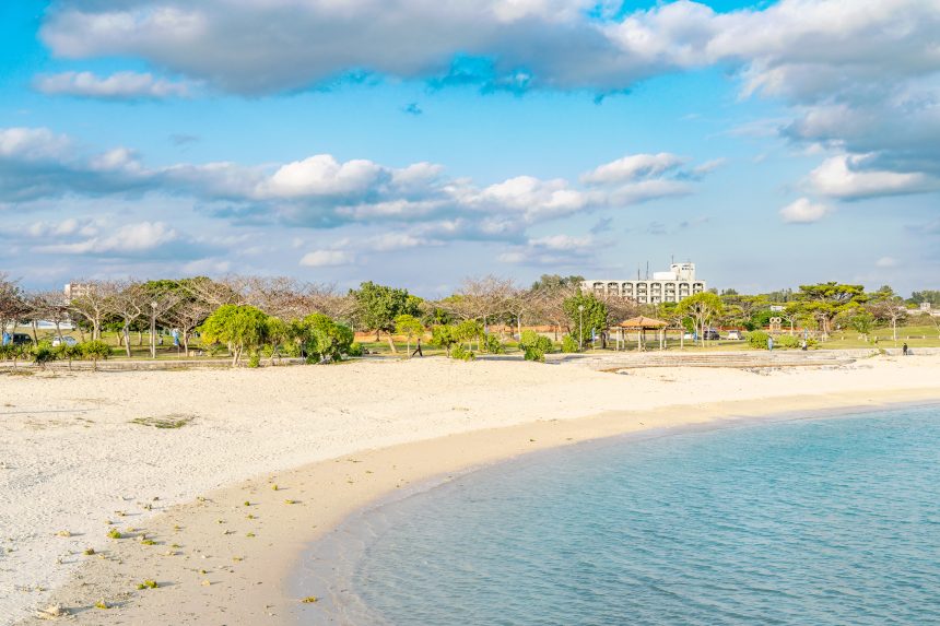 21세기의 숲 비치 좌측 해변의 모습이다.