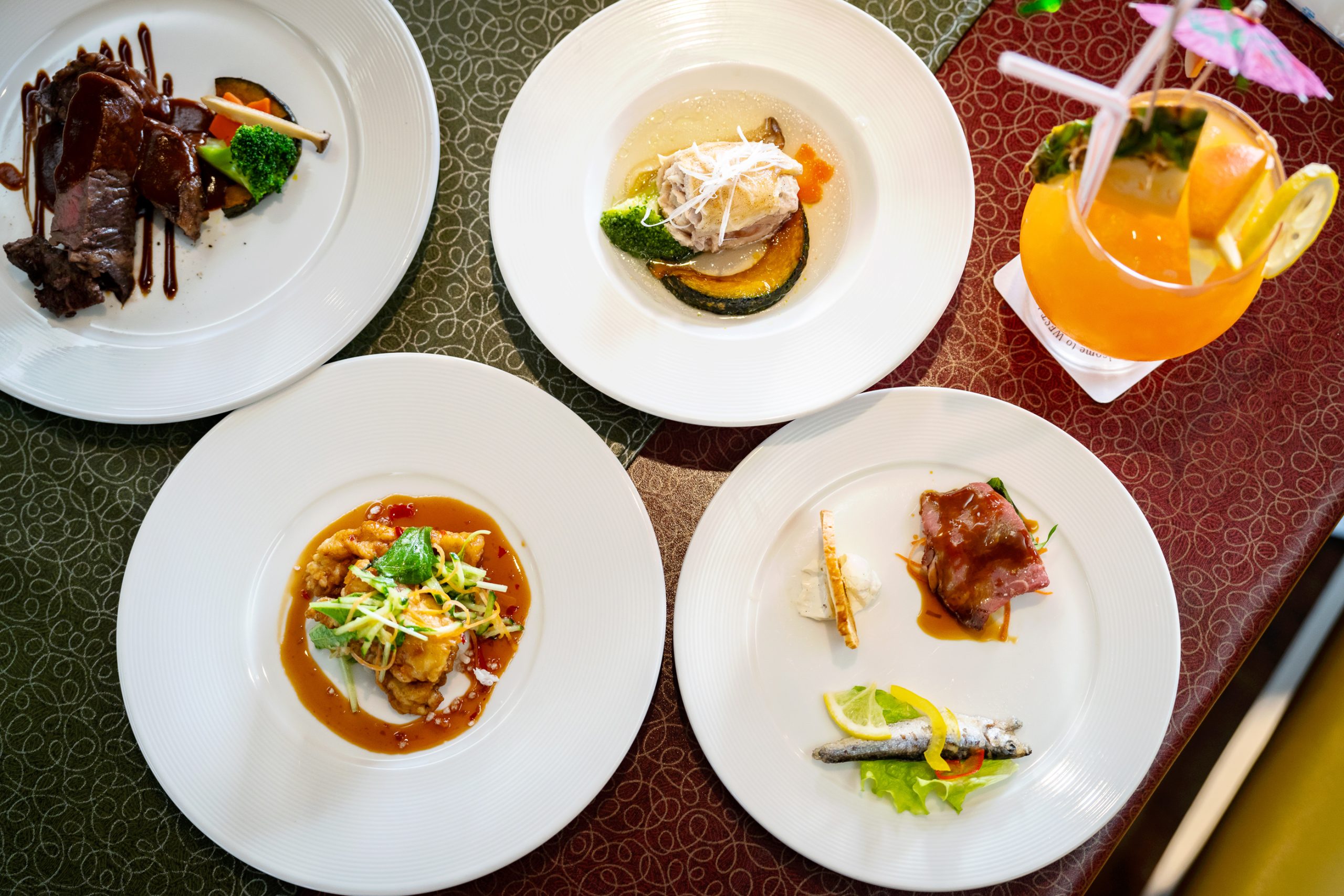 오키나와 선셋 크루즈 코스메뉴