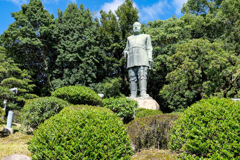 가고시마 시내 공원에 세워진 사이고 다카모리 동상